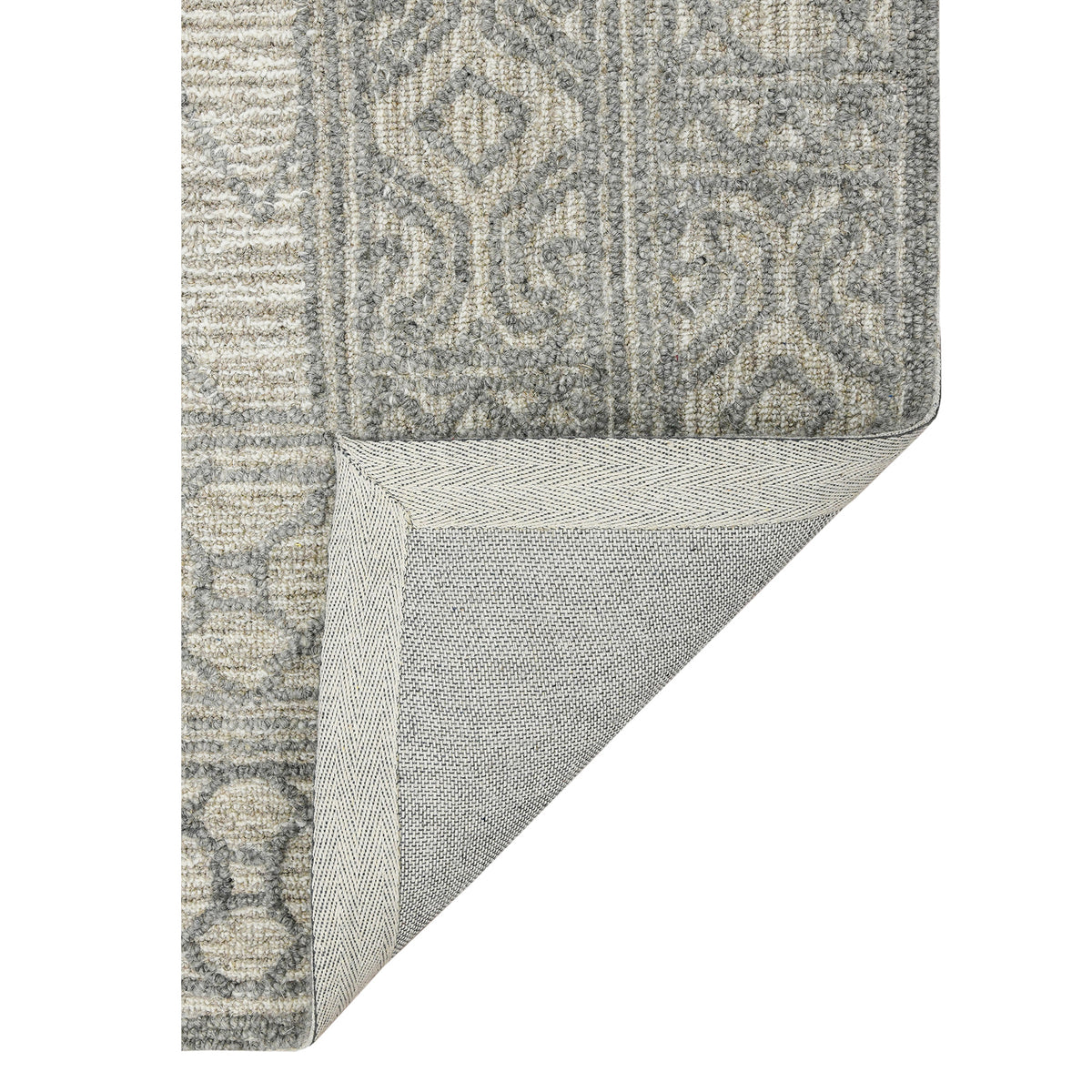 Amer Berlin BER-4 Gray / Beige area rug - back view