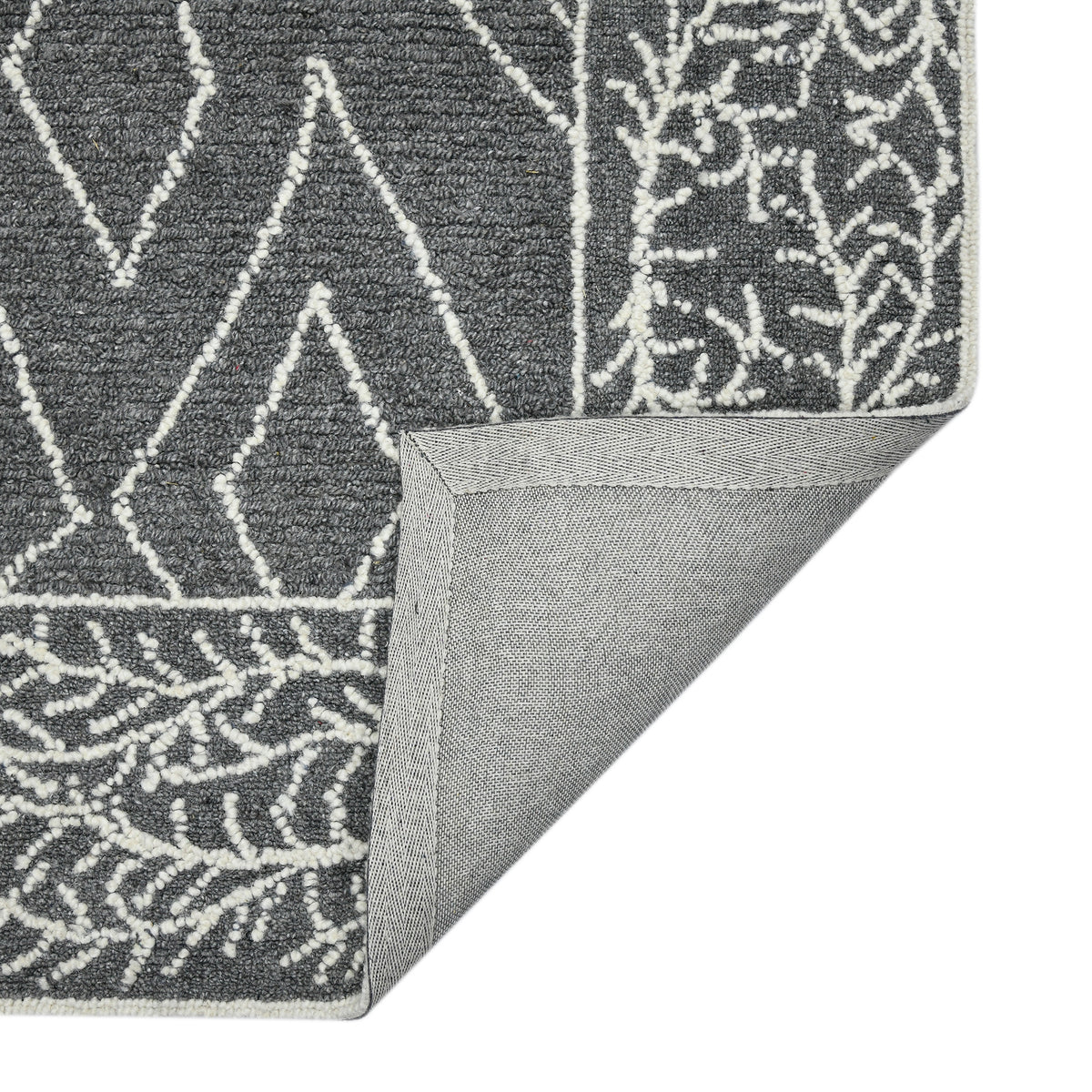 Amer Berlin BER-5 Dark Gray area rug - back view