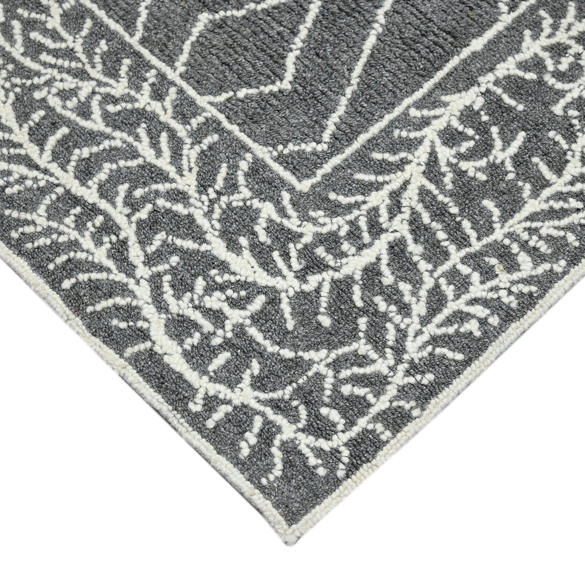 Amer Berlin BER-5 Dark Gray area rug - corner view