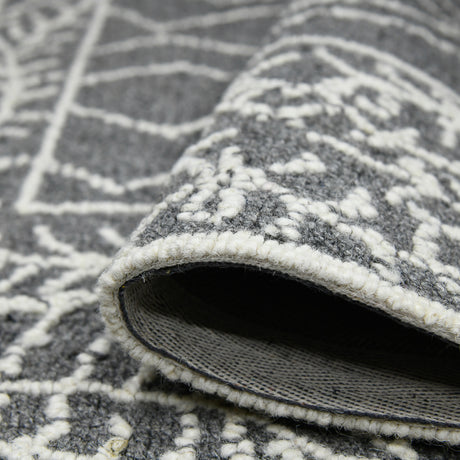 Amer Berlin BER-5 Dark Gray area rug - rolled view