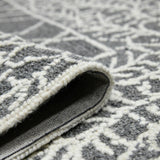 Amer Berlin BER-5 Dark Gray area rug - rolled view