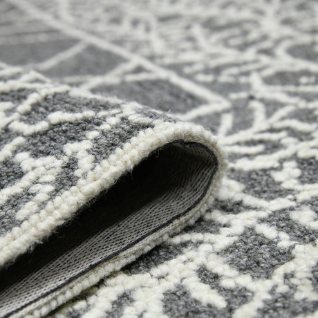 Amer Berlin BER-5 Dark Gray area rug - rolled view