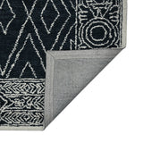 Amer Berlin Farmhouse Geometric Hand-Hooked Charcoal/White Area Rug