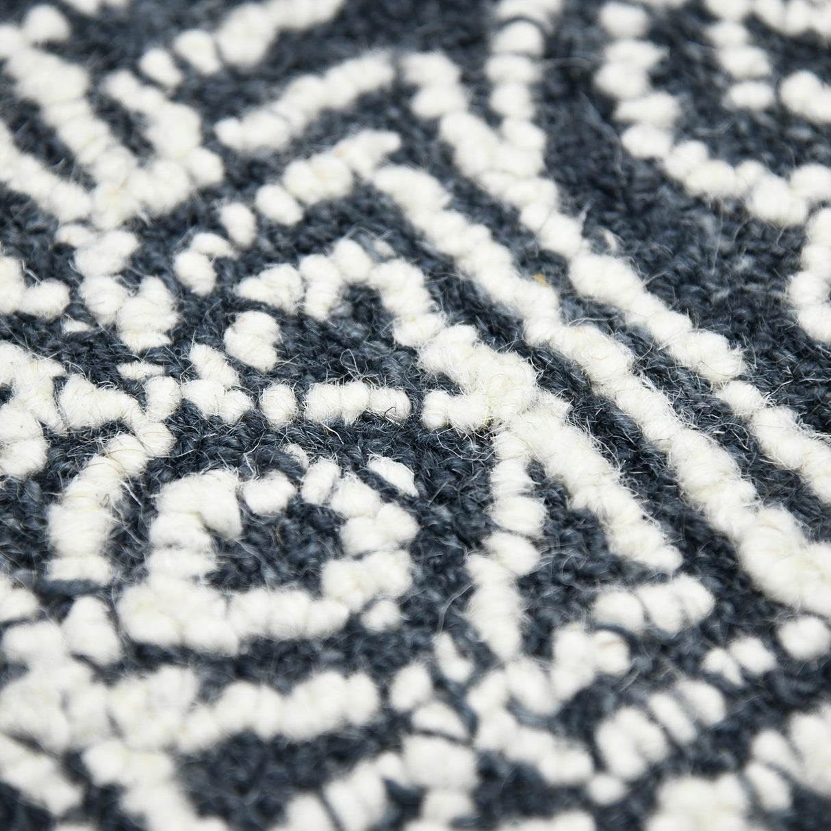 Amer Berlin Farmhouse Geometric Hand-Hooked Charcoal/White Area Rug