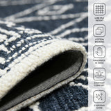 Amer Berlin BER-6 Charcoal / White area rug - infographic view