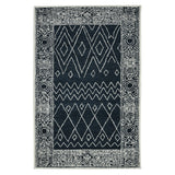 Amer Berlin Farmhouse Geometric Hand-Hooked Charcoal/White Area Rug