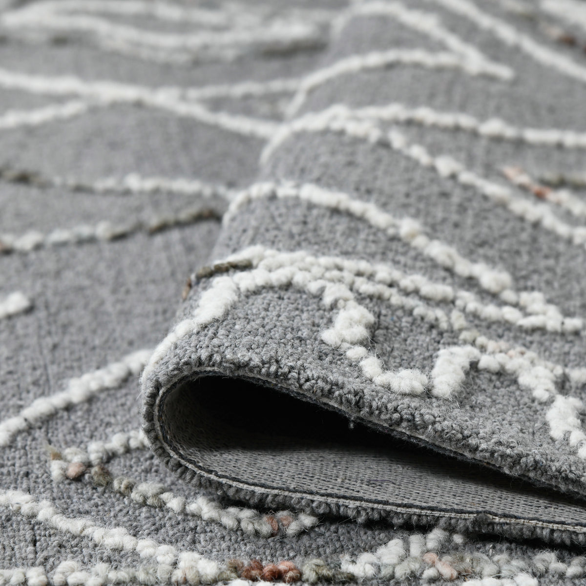 Amer Berlin BER-8 Dark Gray area rug - rolled view