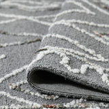 Amer Berlin BER-8 Dark Gray area rug - rolled view