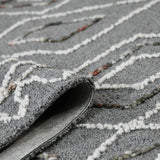 Amer Berlin BER-8 Dark Gray area rug - rolled view
