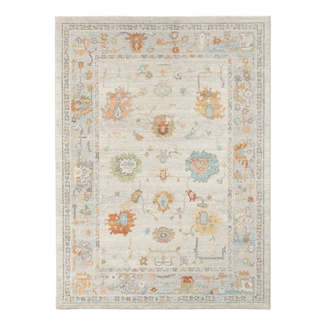 Amer Bohemian Classic Bordered Indoor-Outdoor Beige Area Rug