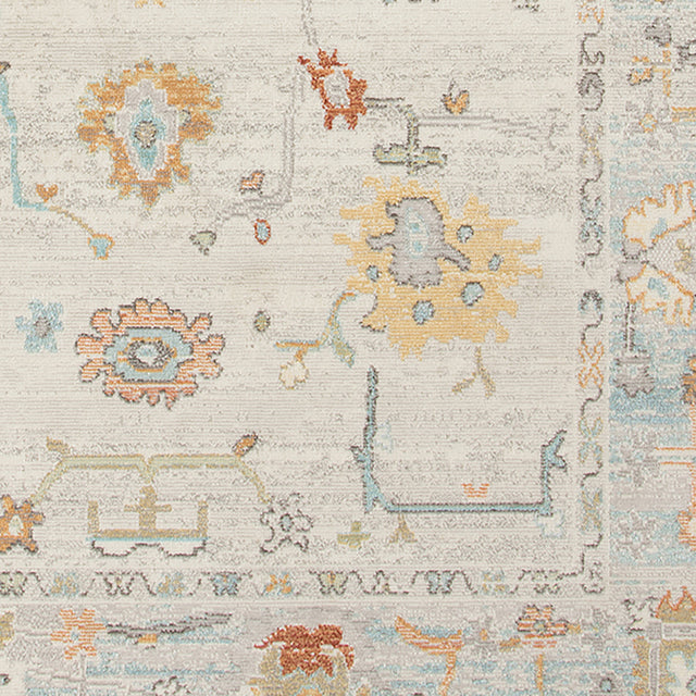 Amer Bohemian Classic Bordered Indoor-Outdoor Beige Area Rug