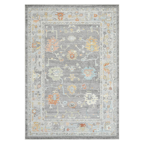 Amer Bohemian Classic Bordered Indoor-Outdoor Taupe Area Rug
