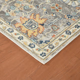 Amer Bohemian Classic Floral Indoor-Outdoor Gray Area Rug