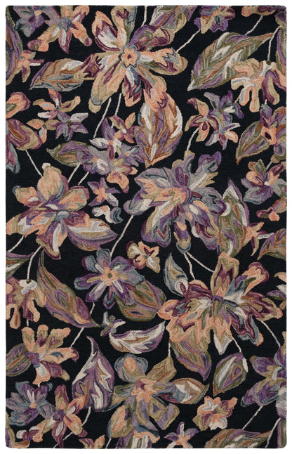 Safavieh Blossom Blm461Z Black/Plum Area Rug