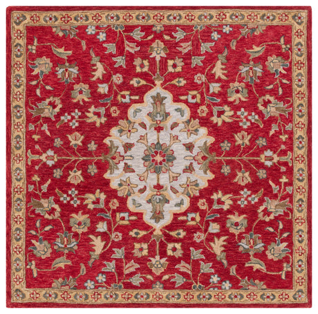 Safavieh Blossom Blm688Q Red/Ivory Area Rug