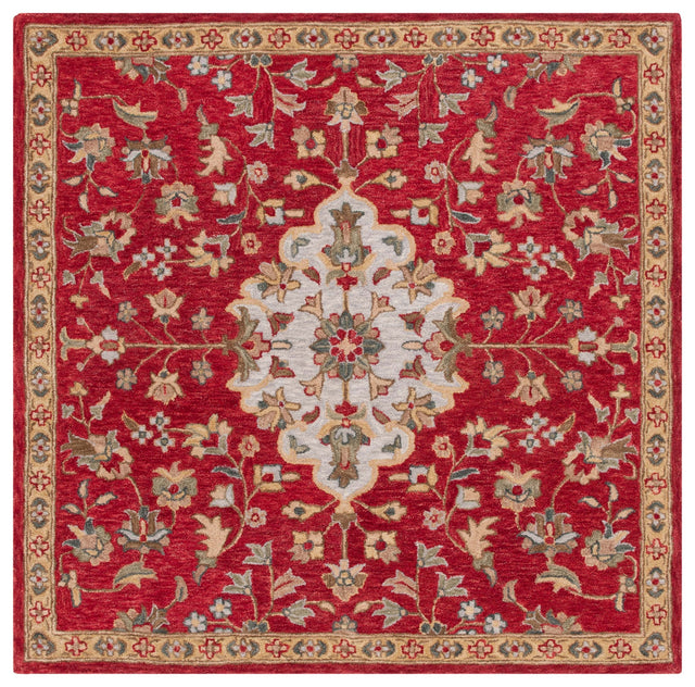 Safavieh Blossom Blm688Q Red/Ivory Rug.