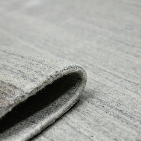 Amer Blend BLN-1 Light Gray area rug - rolled view