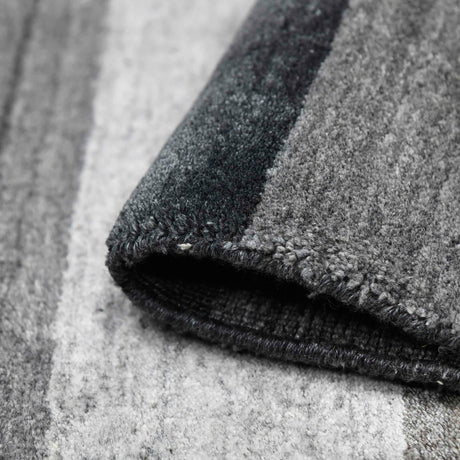 Amer Blend BLN-15 Charcoal area rug - rolled view