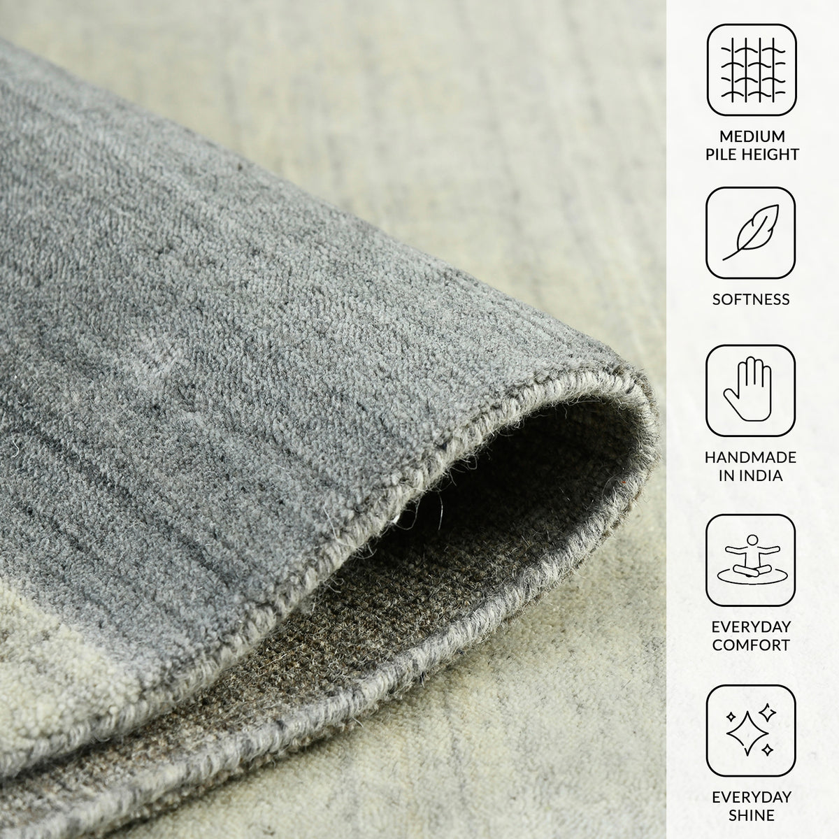 Amer Blend BLN-2 Ivory area rug - infographic view