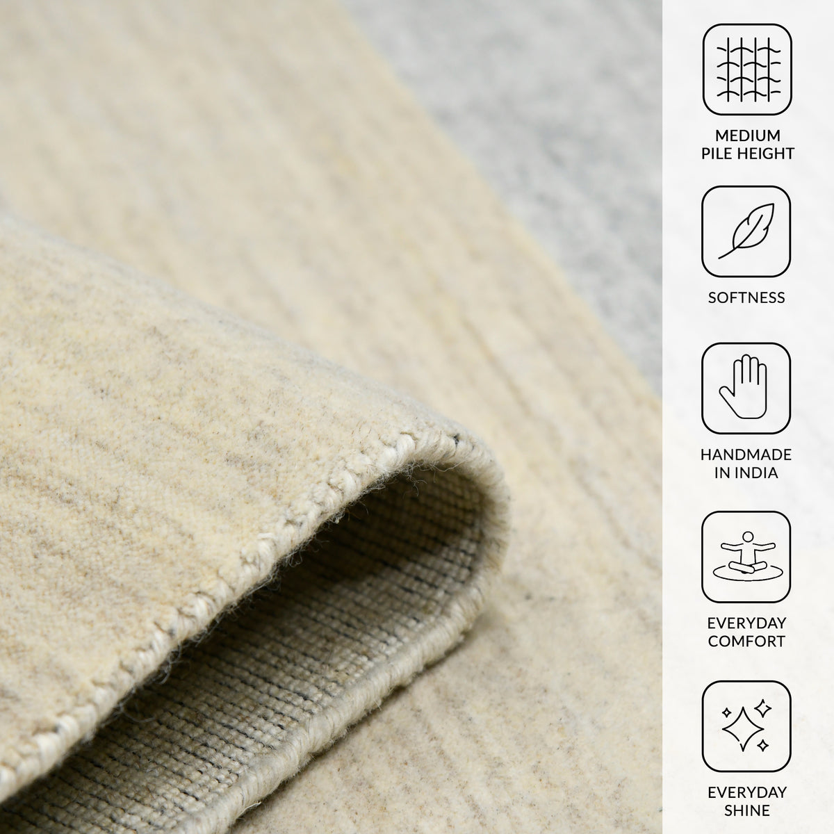 Amer Blend BLN-4 Ivory area rug - infographic view