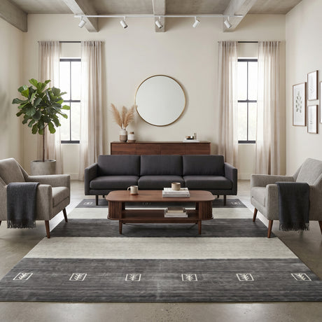 Amer Blend BLN-5 Charcoal area rug - lifestyle view