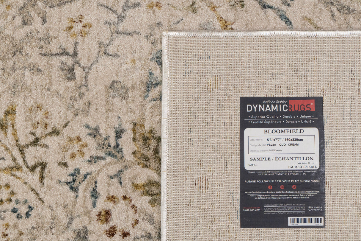 Dynamic Rugs Bloomfield 19601 Power Loomed Transitional Cream/Multi Rug