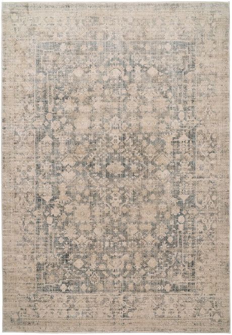 Dynamic Rugs Bloomfield 19603 Power Loomed Transitional Grey/Cream Rug