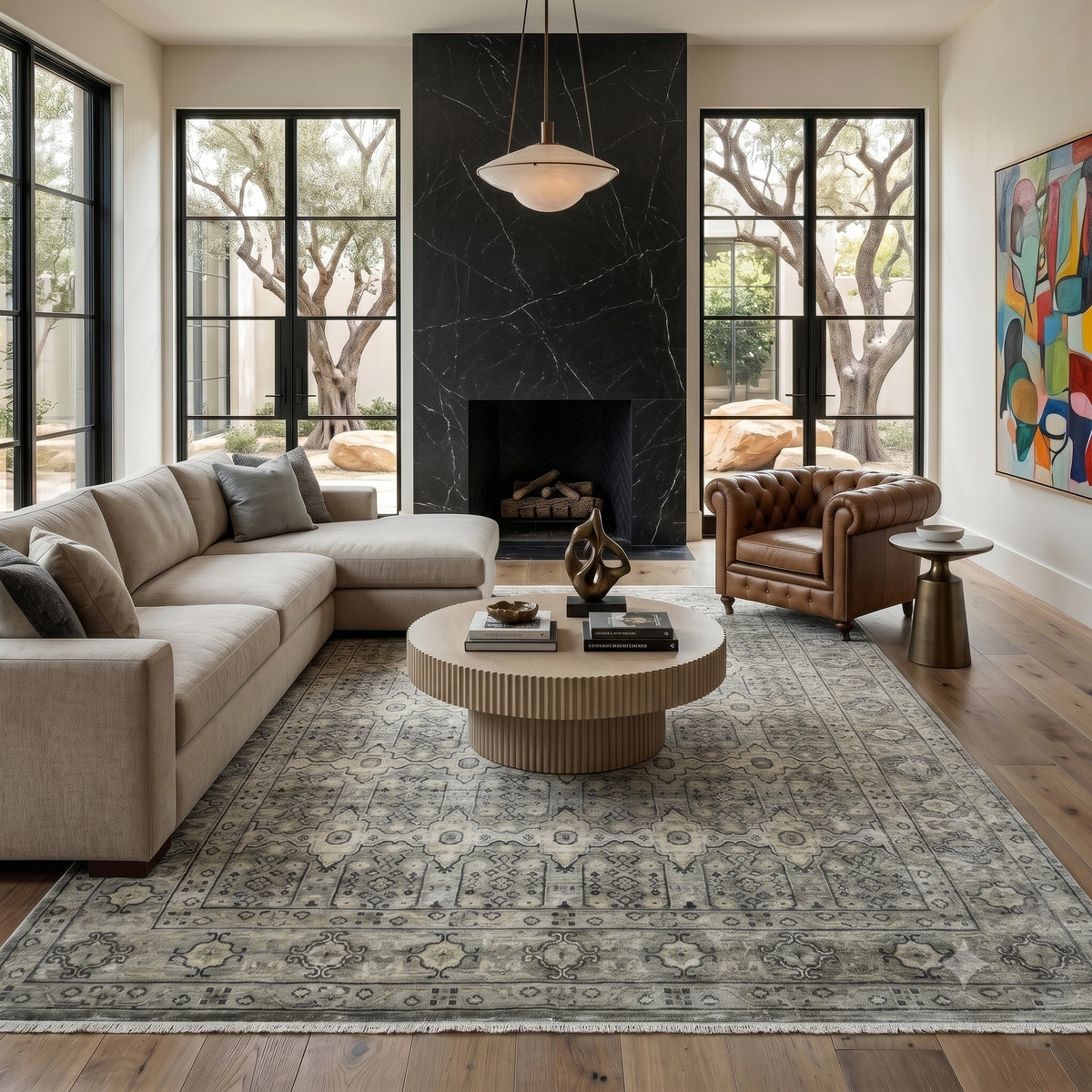 Amer Blu BLU-35 Gray area rug - lifestyle view