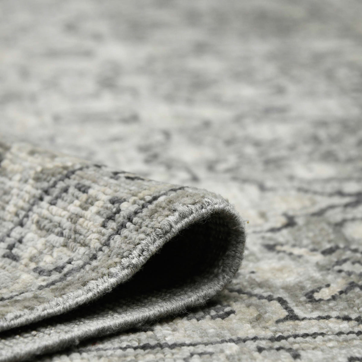 Amer Blu BLU-35 Gray area rug - rolled view
