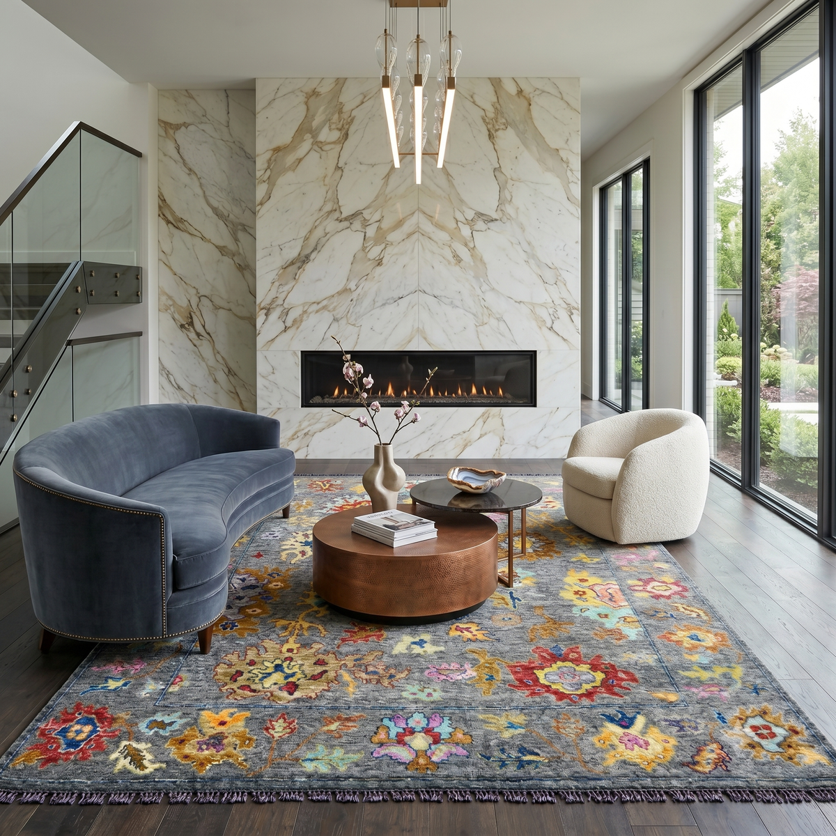 Amer Blu BLU-51 Gray area rug - lifestyle view