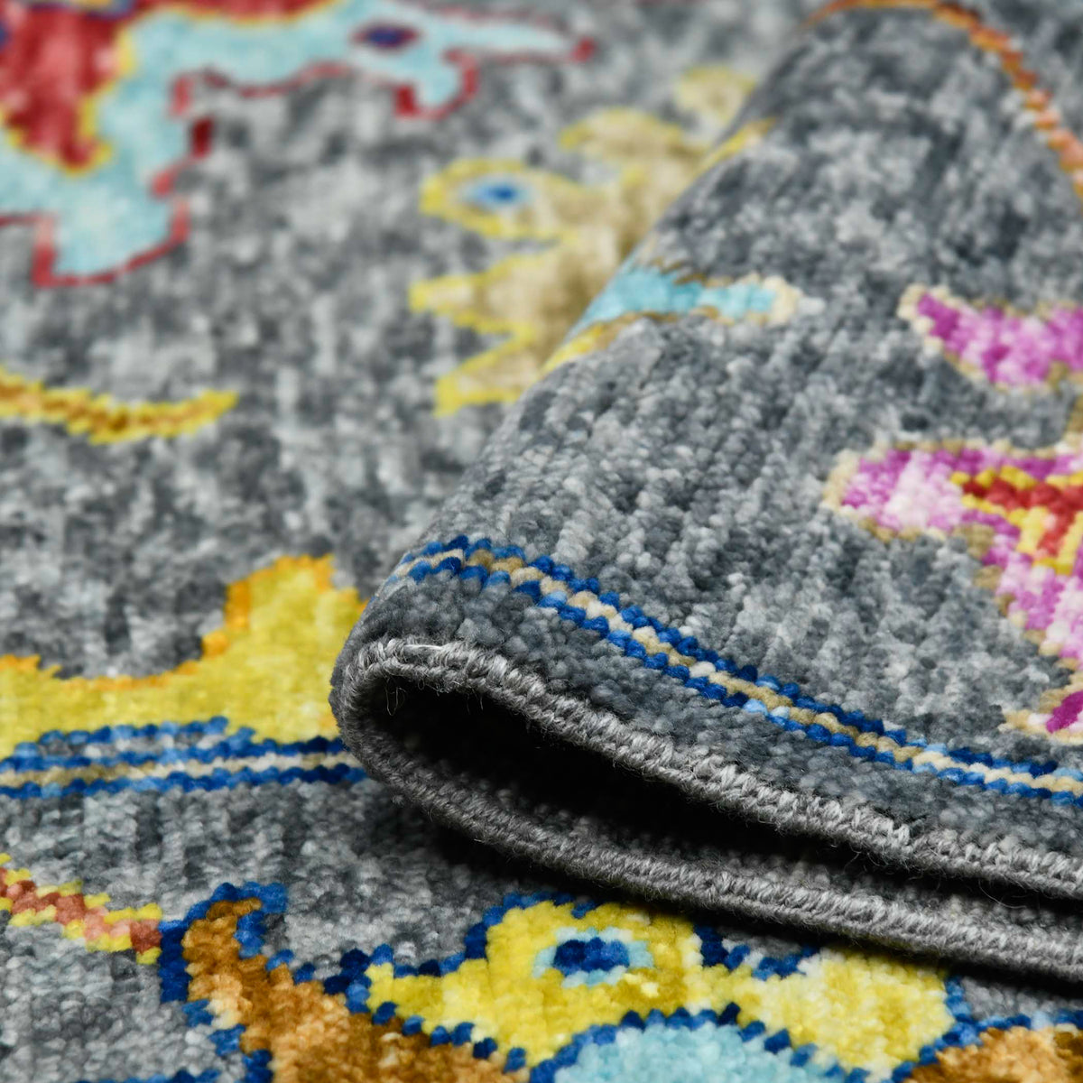 Amer Blu BLU-51 Gray area rug - rolled view