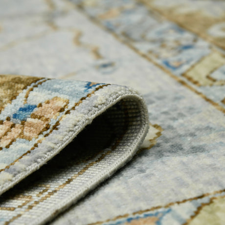 Amer Blu BLU-52 Ivory / Light Brown area rug - rolled view