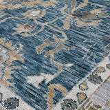 Amer Blu BLU-53 Peacock / Light Gray area rug - close-up view