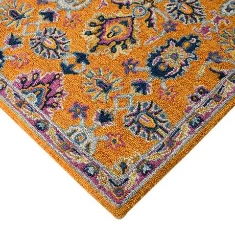 Amer Boho BOH-1 Orange area rug - corner view