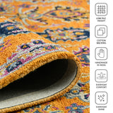 Amer Boho BOH-1 Orange area rug - infographic view