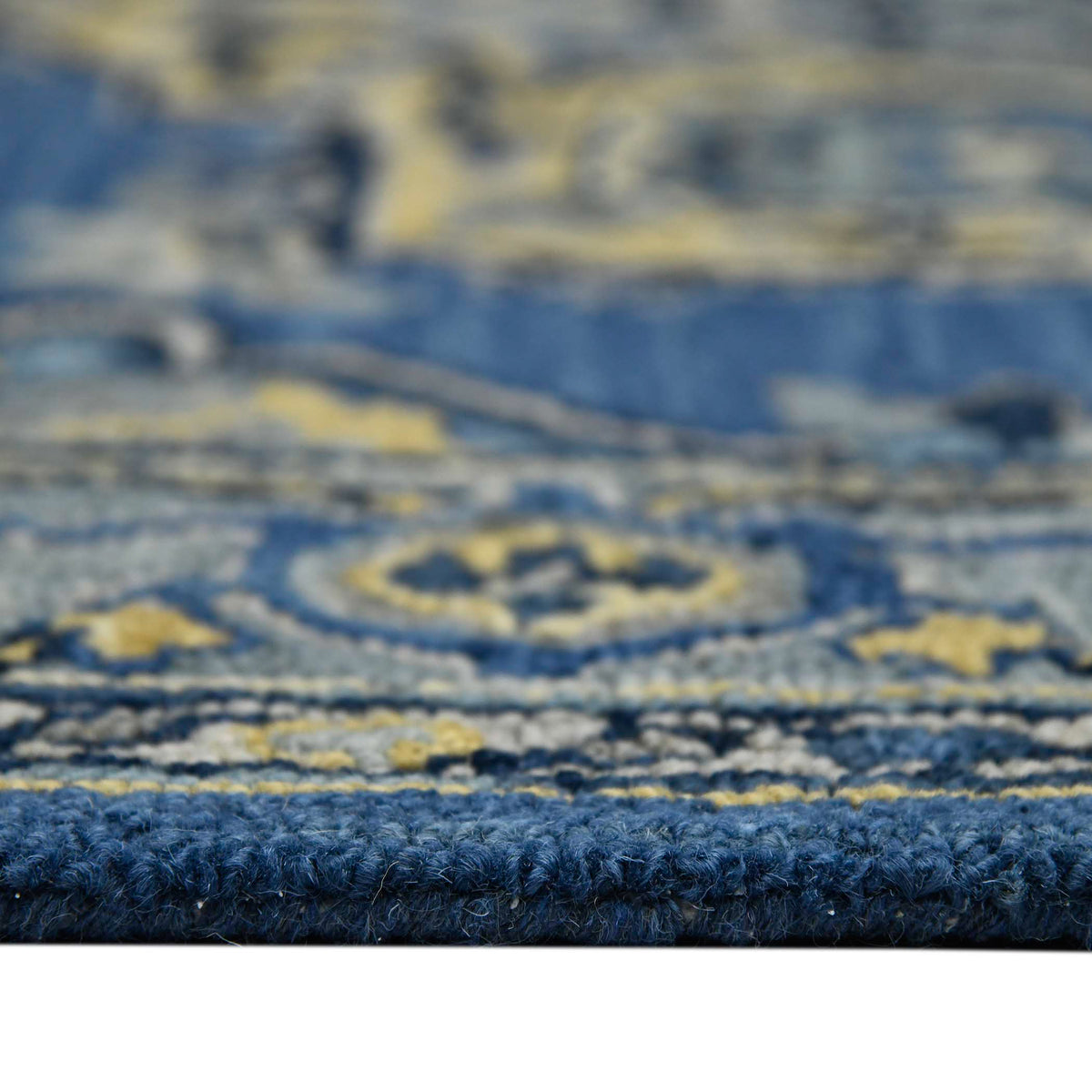 Amer Boho BOH-11 Steel Blue area rug - profile view