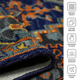 Amer Boho BOH-5 Blue Violet area rug - infographic view