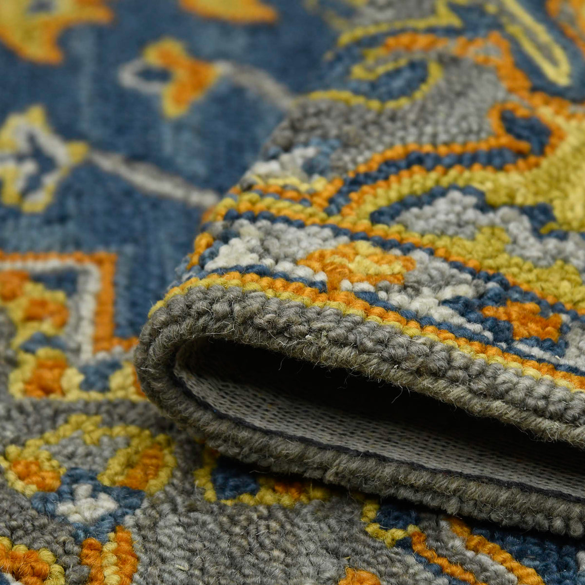 Amer Boho BOH-6 Pastel Blue area rug - rolled view