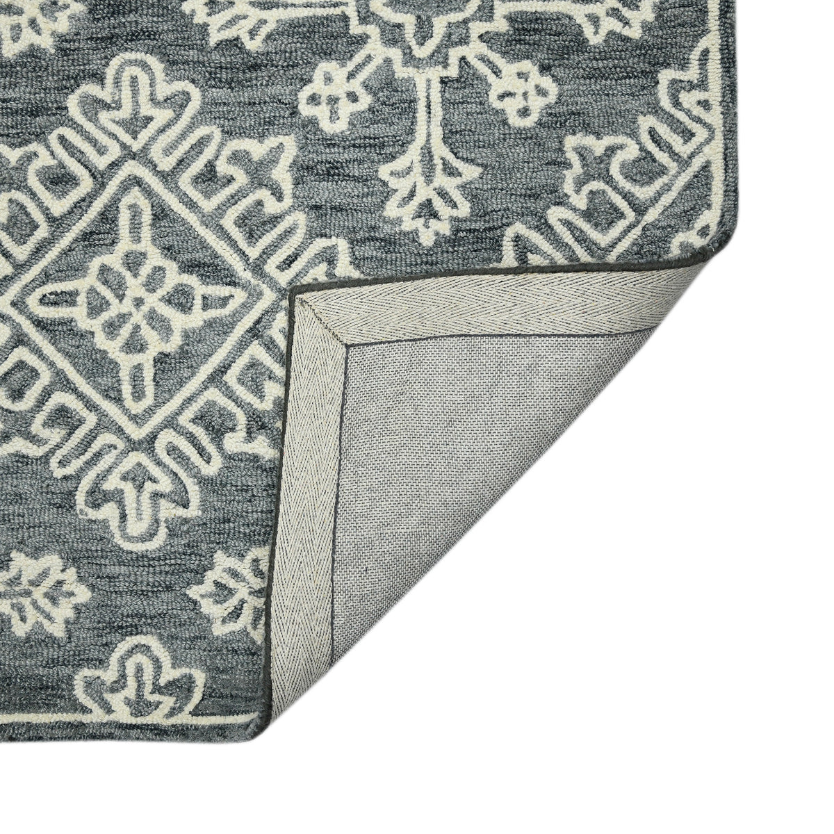 Amer Boscage BOS-34 Gray Steel area rug - back view