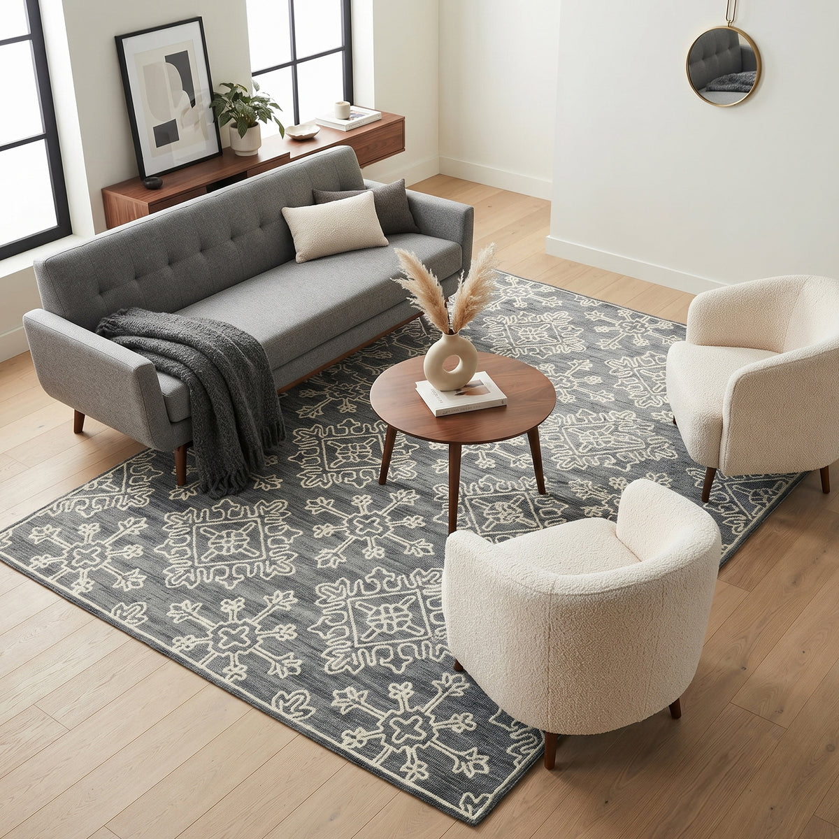 Amer Boscage BOS-34 Gray Steel area rug - lifestyle view
