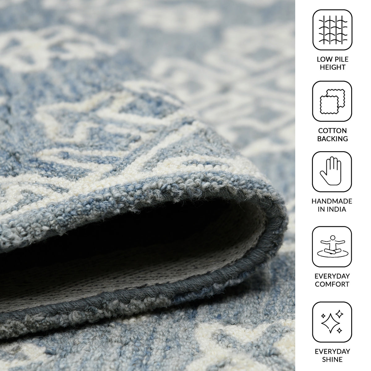Amer Boscage BOS-35 Sky Blue area rug - infographic view