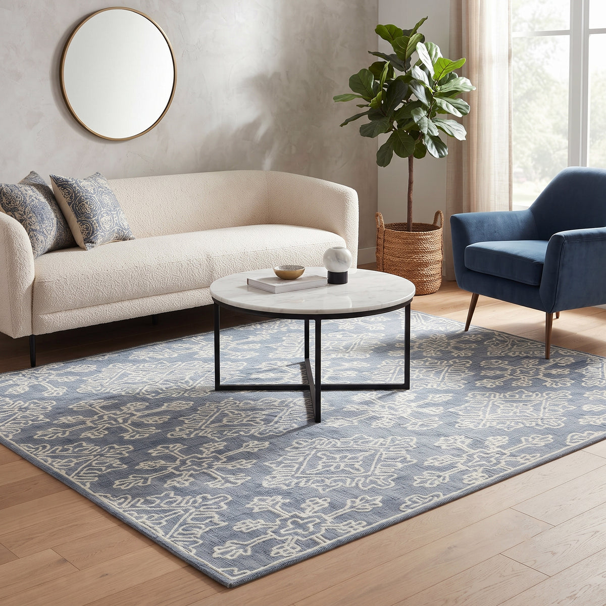 Amer Boscage BOS-35 Sky Blue area rug - lifestyle view