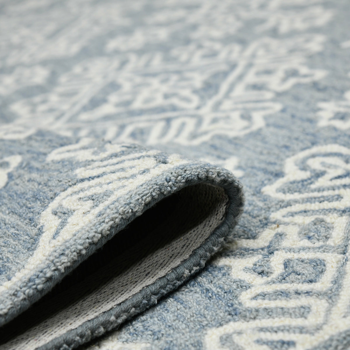 Amer Boscage BOS-35 Sky Blue area rug - rolled view