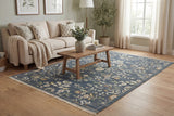 Dynamic Rugs Botanica 13359 Power Loomed Contemporary Navy/Multi Rug