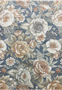 Dynamic Rugs Botanica 13361 Power Loomed Contemporary Navy/Beige/Coral Rug