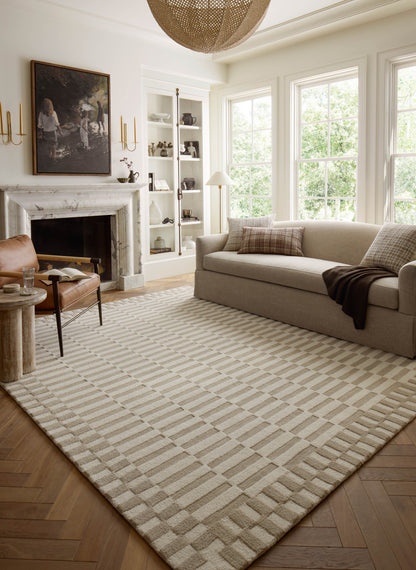 Chris Loves Julia x Loloi Bradley Brl-02 Ivory/Beige Area Rug