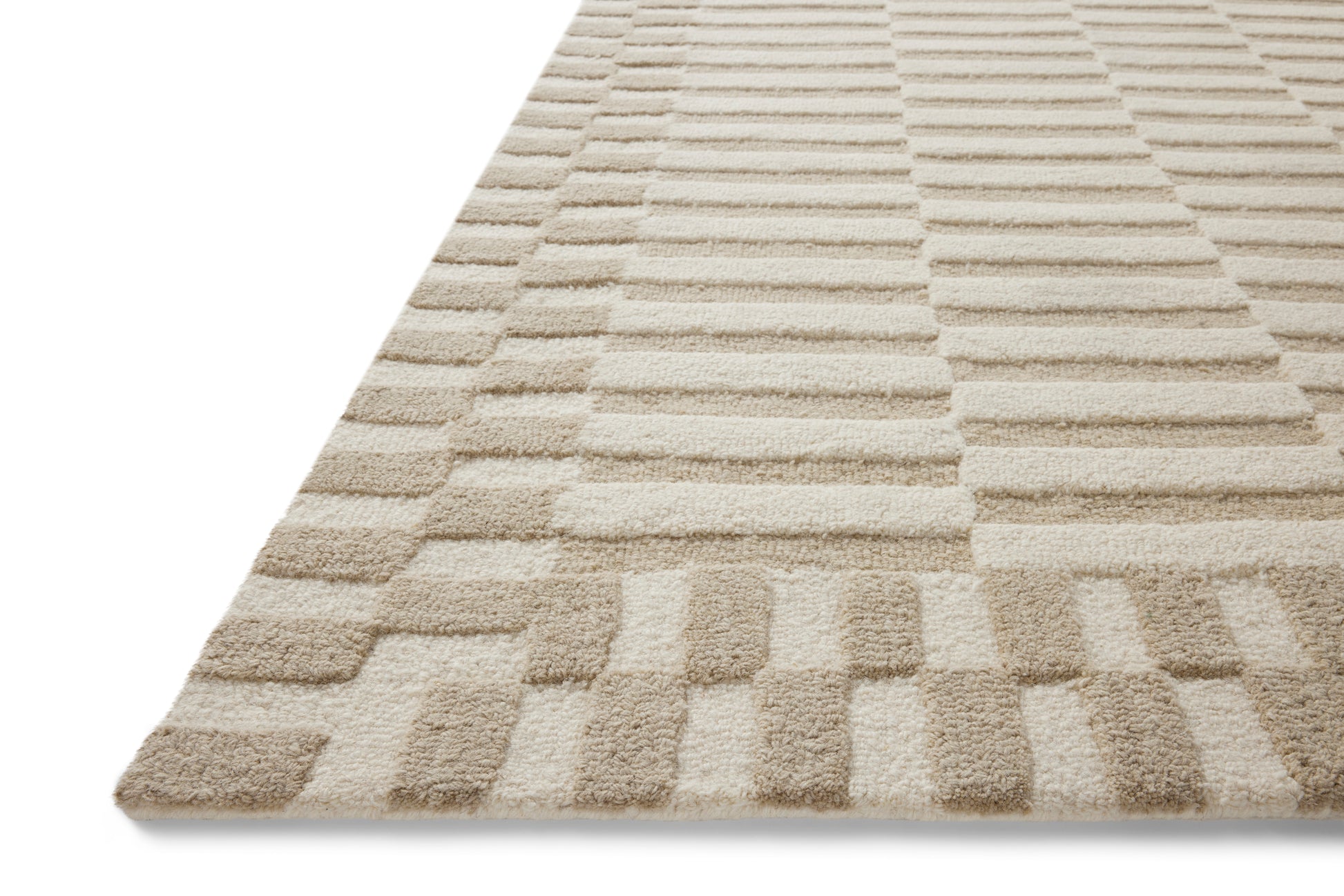 Chris Loves Julia x Loloi Bradley Brl-02 Ivory/Beige Area Rug