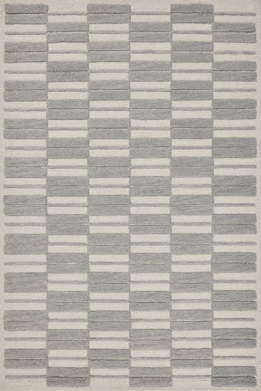 Chris Loves Julia x Loloi Bradley Brl-03 Ivory/Grey Area Rug