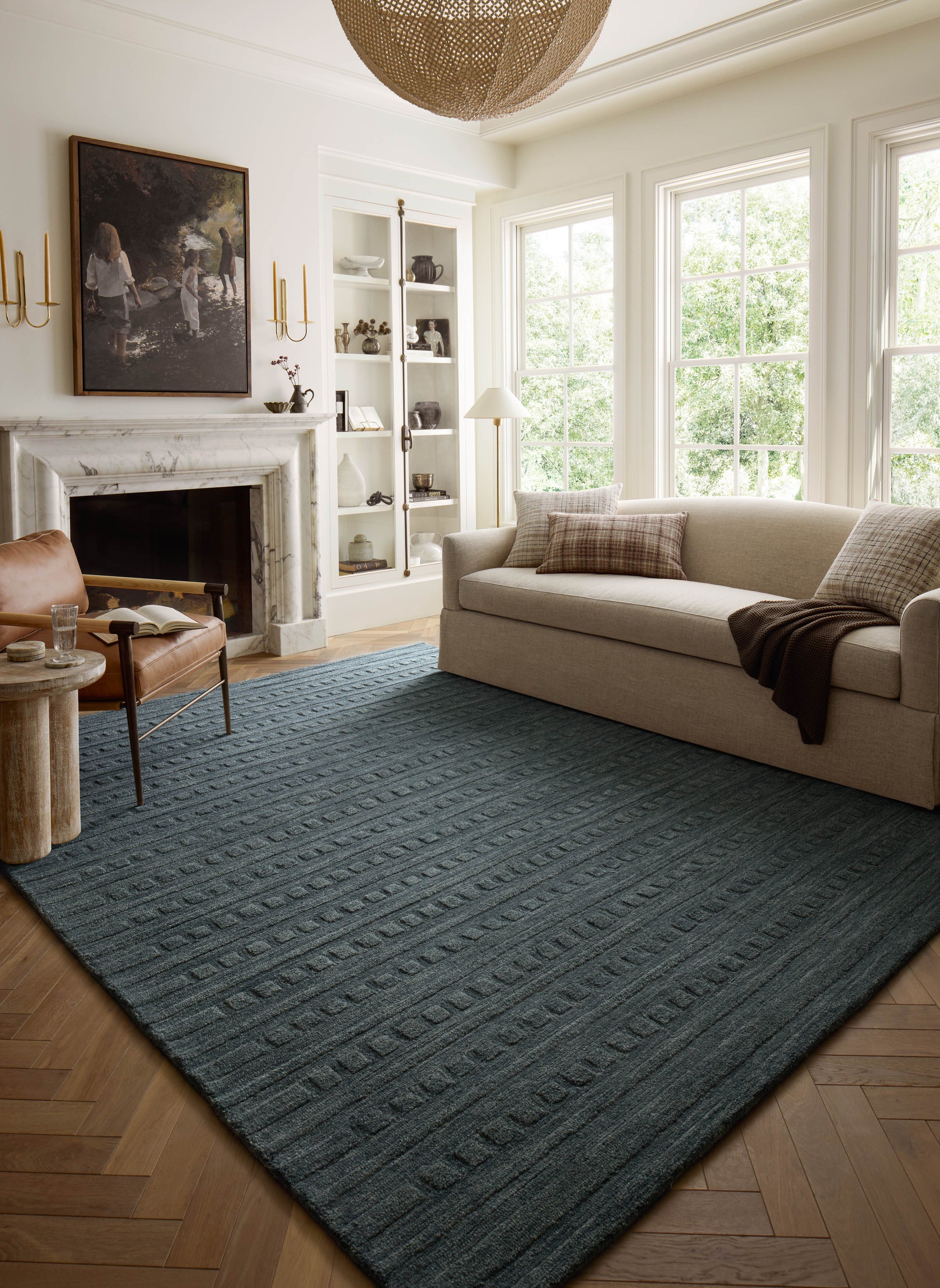 Chris Loves Julia x Loloi Bradley Brl-05 Teal/Teal Area Rug