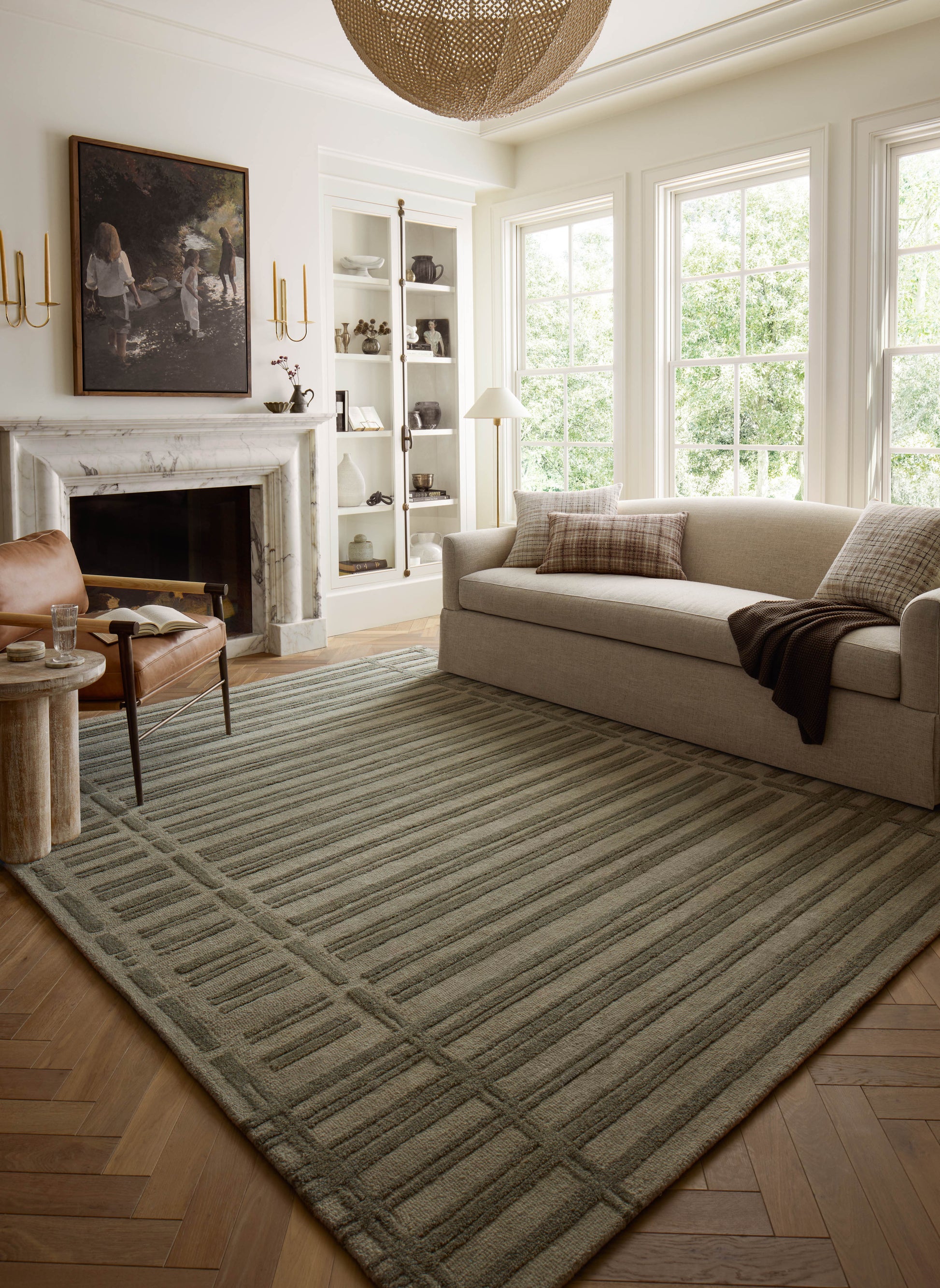 Chris Loves Julia x Loloi Bradley Brl-07 Sage/Olive Area Rug